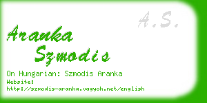 aranka szmodis business card